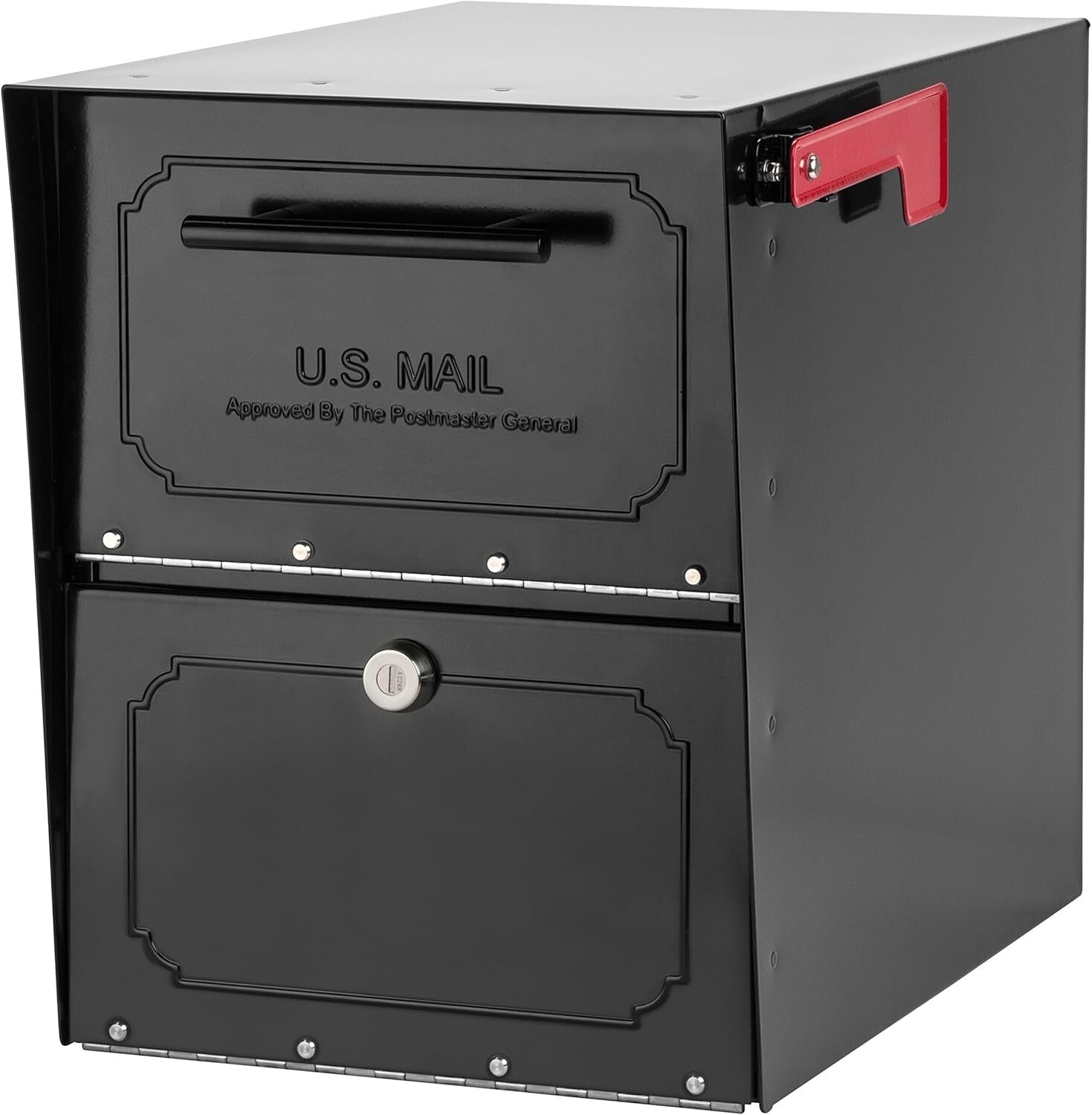 Durable Post Mount Mailbox with Enhanced Security and Oversized Storage