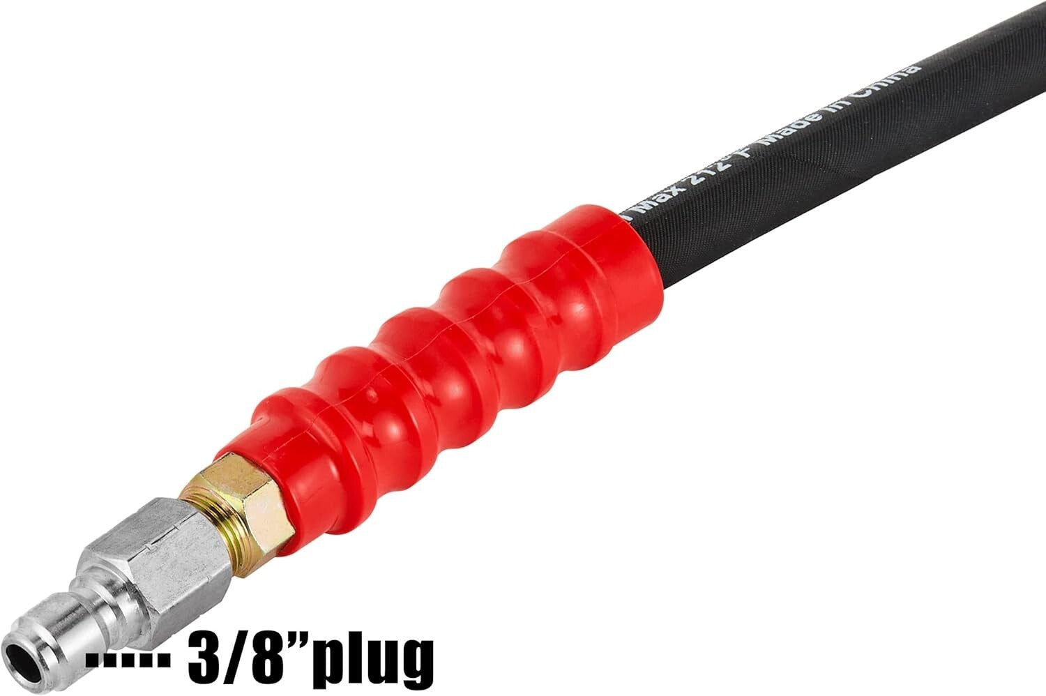 All-In-One 50 FT Pressure Washer Hose, 3/8 Inch, Ideal for Home & Business Use