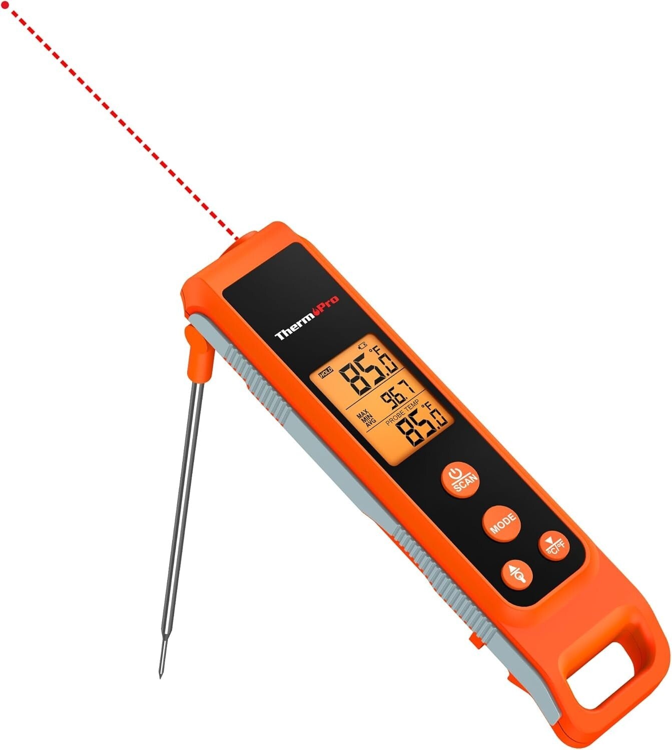 User-Friendly Instant Read Meat Thermometer with Infrared Surface Capability