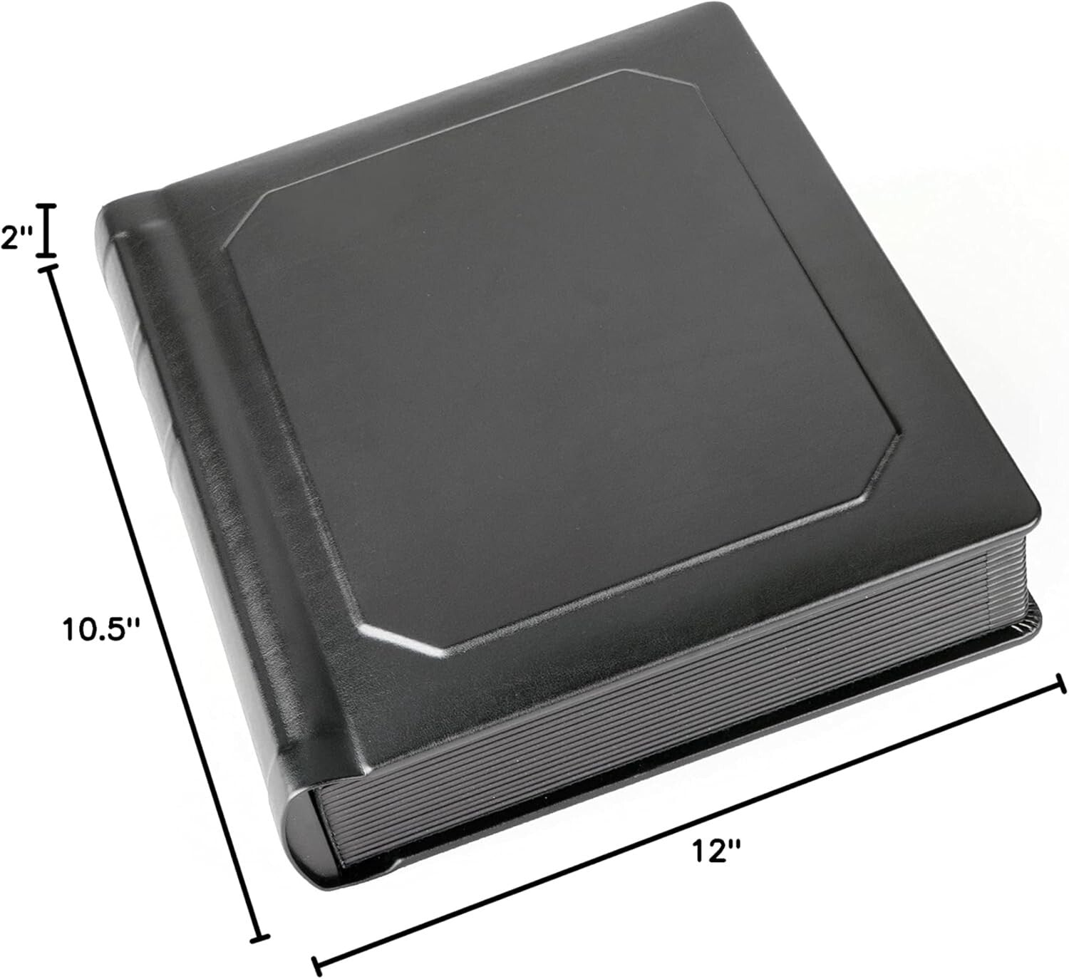 Black Leatherette Bound Photo Album for Family Milestones - 30 Photos, 15 Pages