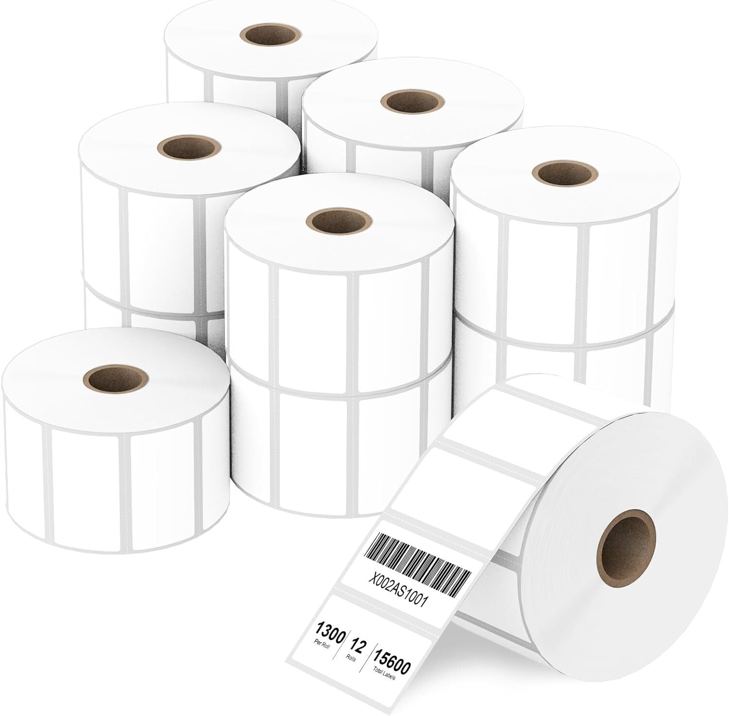 Customizable 2" x 1" Perforated Labels - Compatible with Rollo, Zebra Printers