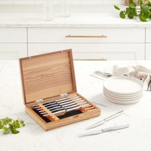 Load image into Gallery viewer, Luxury Steak Knife Set - 8 High-Performance Knives in Olivewood Presentation Box