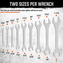 Load image into Gallery viewer, Professional Grade 19-Piece Wrench Set - SAE &amp; Metric, Super Thin with Pouch