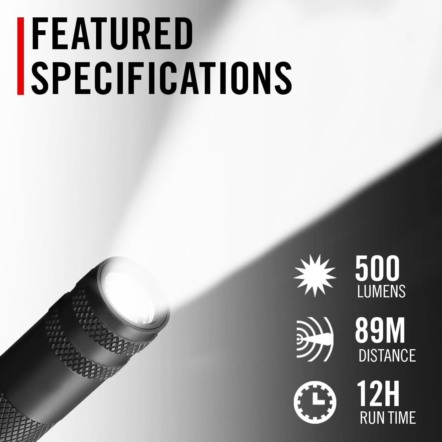 Versatile 500 Lumen Rechargeable Twist Focus Penlight - Ideal for Professionals