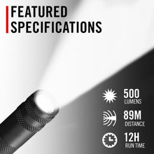 Load image into Gallery viewer, Versatile 500 Lumen Rechargeable Twist Focus Penlight - Ideal for Professionals