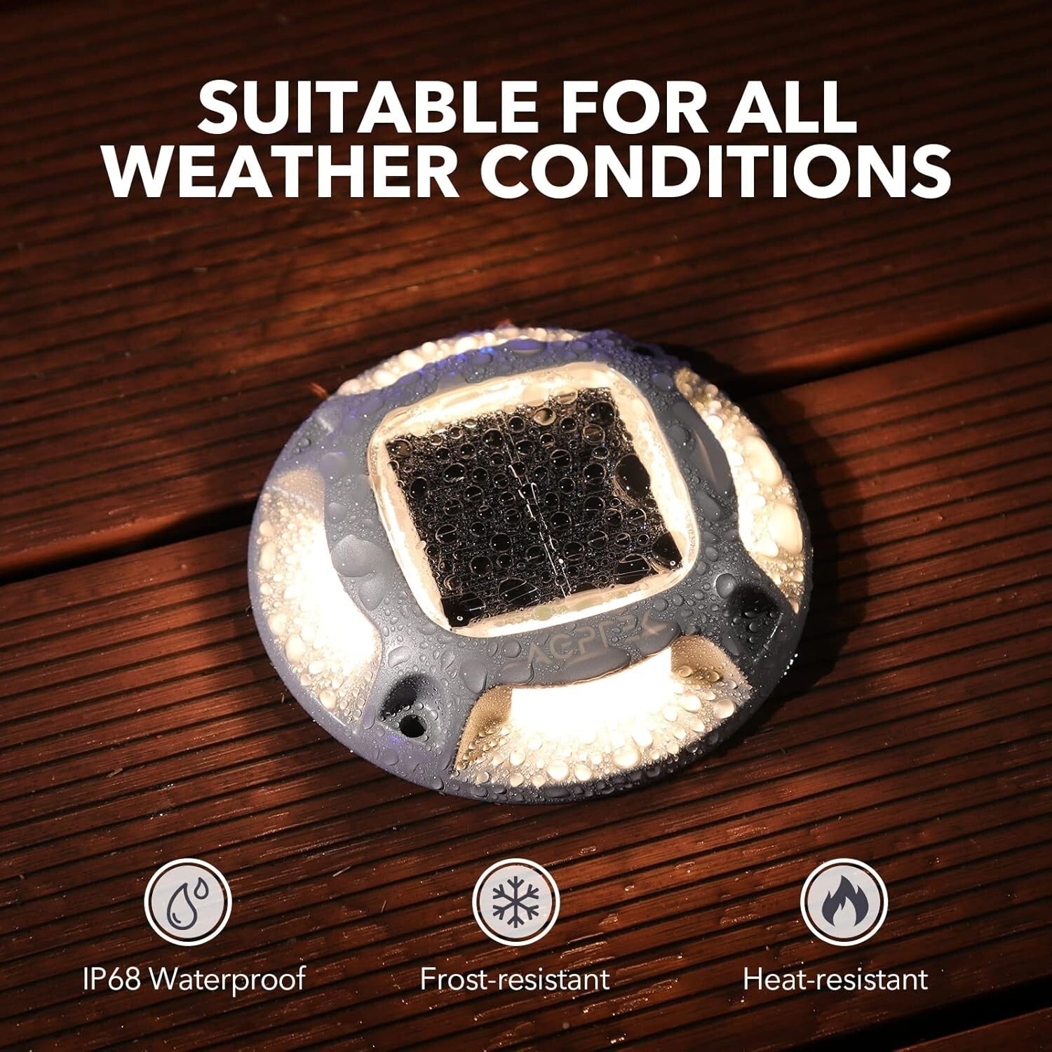 12 Pack Waterproof Solar Deck Lights – Dusk to Dawn Dual Color LED Illumination