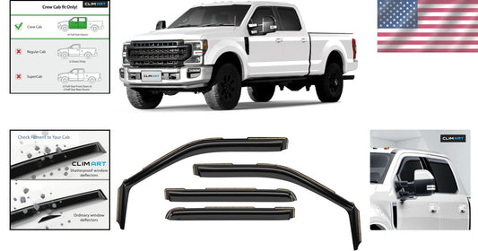 Incredibly Durable Rain Guards for Super Duty Trucks | No-Drill Install Solution