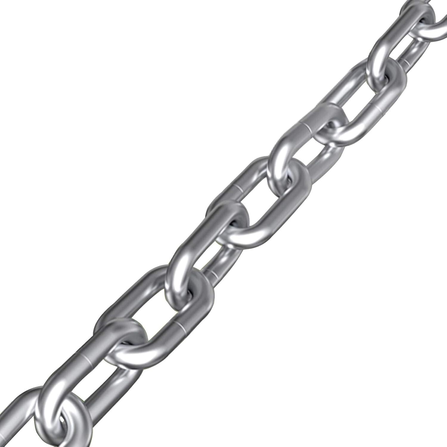 6.5ft Heavy Duty Stainless Steel Link Chain - 5/16in, Ideal for Towing & Hanging