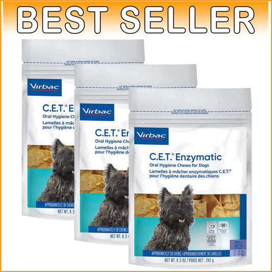 Natural C.E.T. Oral Hygiene Chews 30ct for Small Breeds - Supports Dental Care