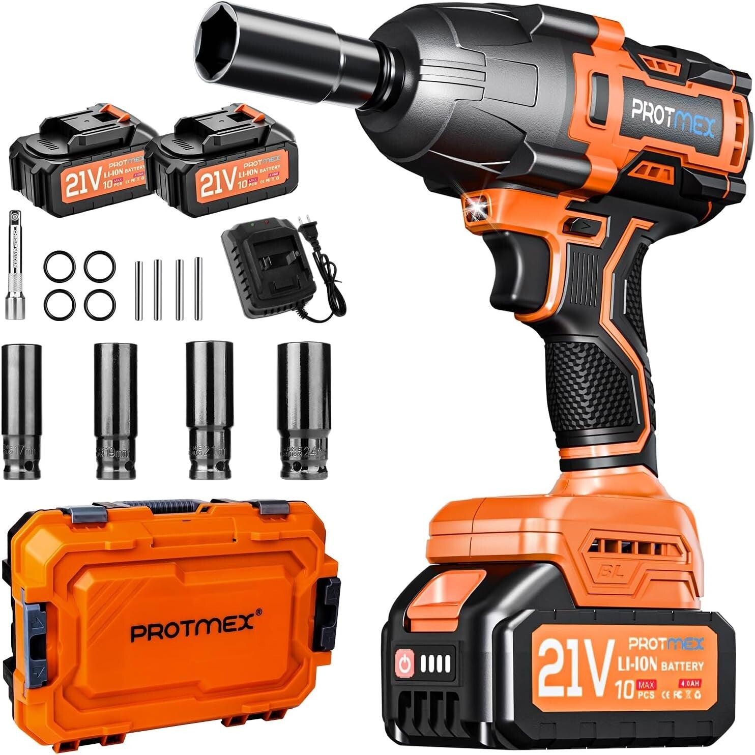 Compact 900 Ft-lbs Cordless Impact Wrench with Adjustable Torque Features