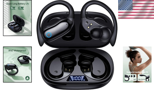 Wireless Waterproof Earbuds with 96 Hours Playback - Perfect for Sports & Gym