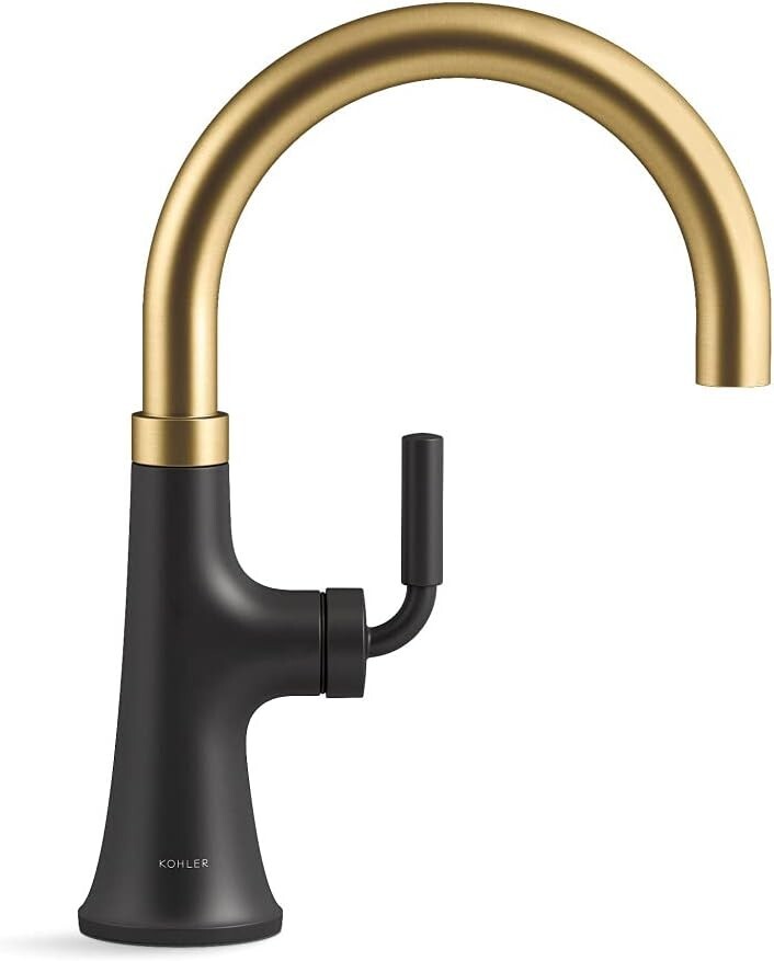 3-Spray Matte Black Kitchen Faucet - Durable Design with Temperature Memory