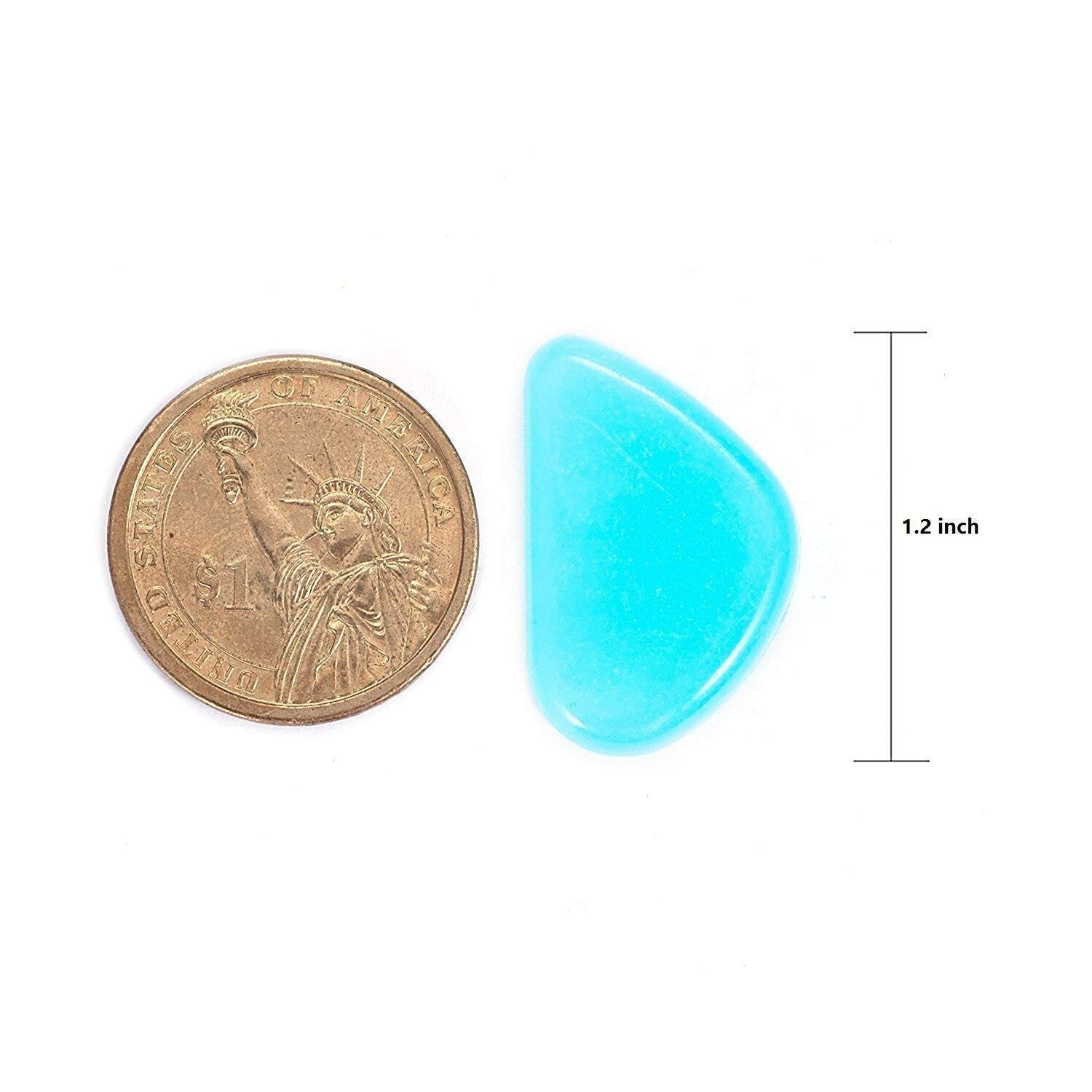 Eco-Friendly 2000PCS Glow in The Dark Pebbles - Vibrant 1-Inch Decorative Rocks