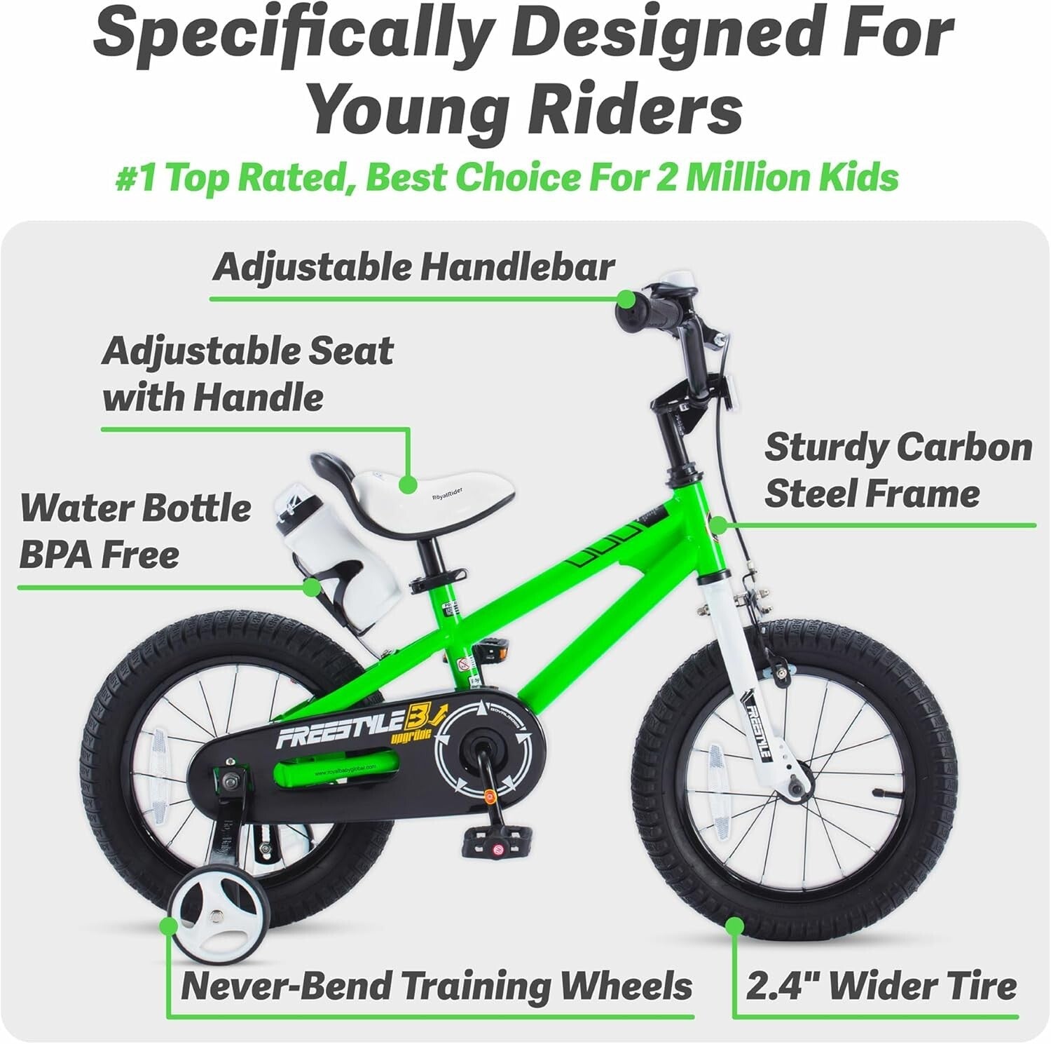 Fun Freestyle 16-Inch Kids Bike for Toddlers - Adjustable & Safe Training Tool