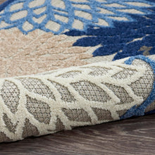 Load image into Gallery viewer, Stain-Resistant Blue Multicolor 9' x 12' Floral Outdoor Rug – Durable &amp; Stylish