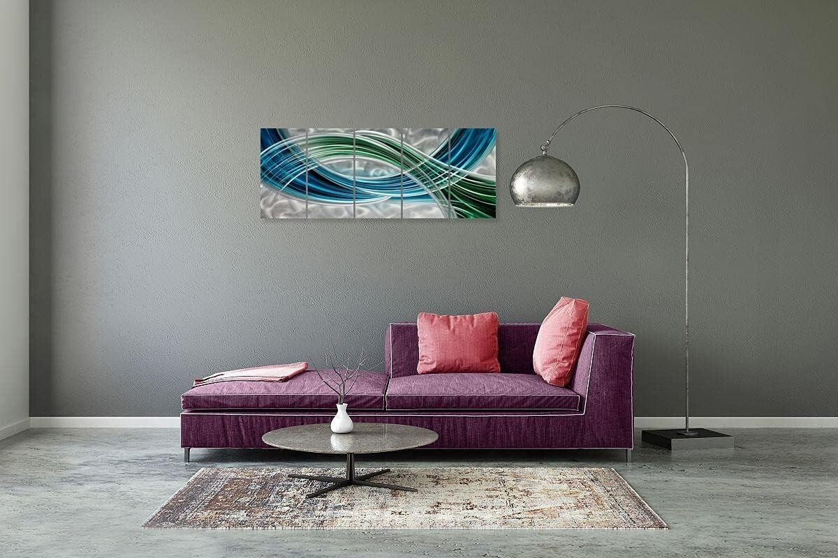 Abstract 3D Metal Wall Art – Lightweight, Waterproof & Easy to Hang Décor