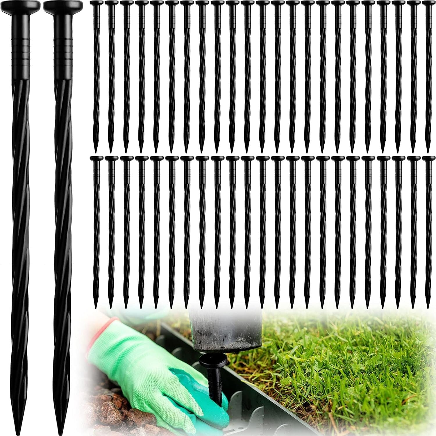 Effortless Garden Organization - 200 Pack Weather-Resistant 8" Ground Stakes