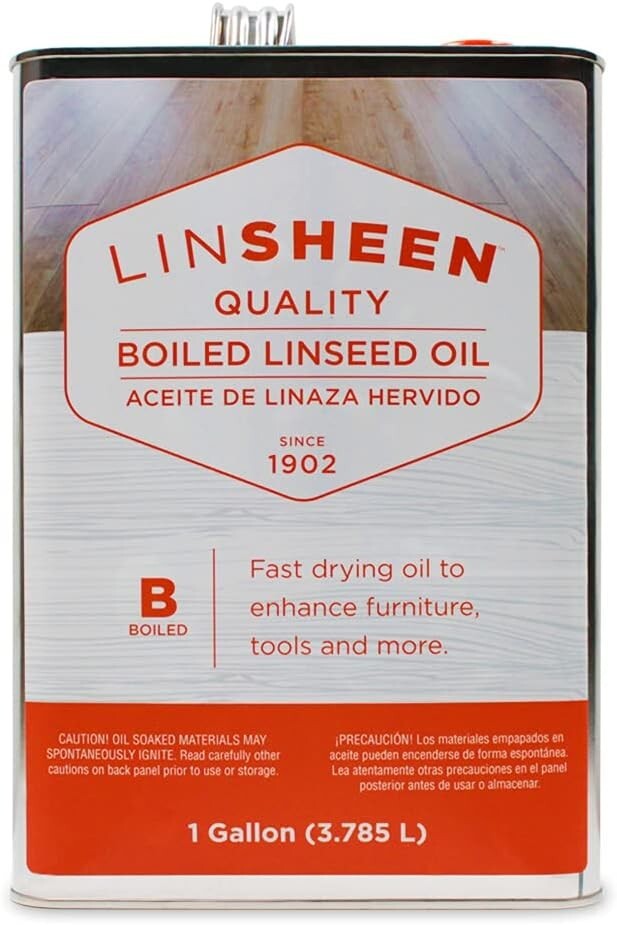 Fast Drying Boiled Linseed Oil for Wood - 128 Fl Oz Gallon for Restoration