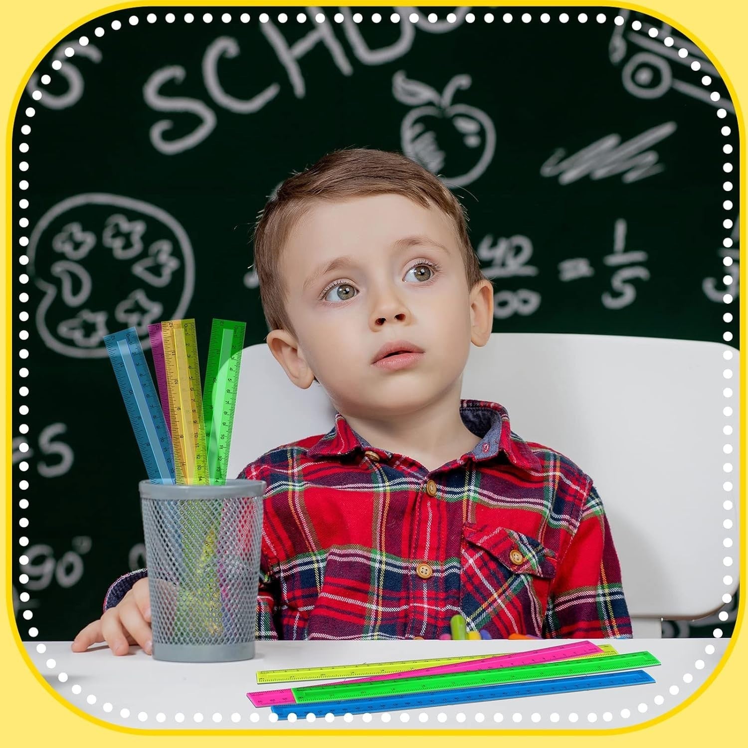 192 Pack Colorful Transparent 12-Inch Rulers for Classroom & Office Supplies