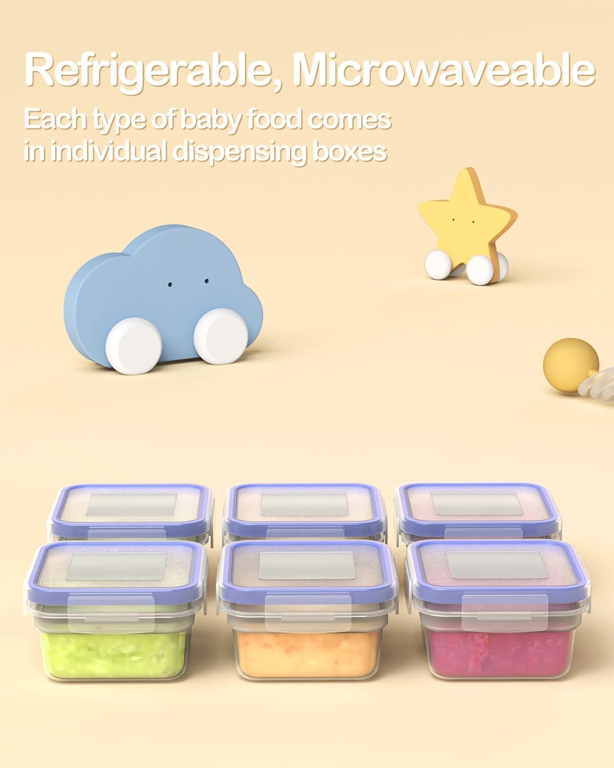 Effortless Baby Food Maker Set with 600ml Glass Bowl & Stainless Steel Blades