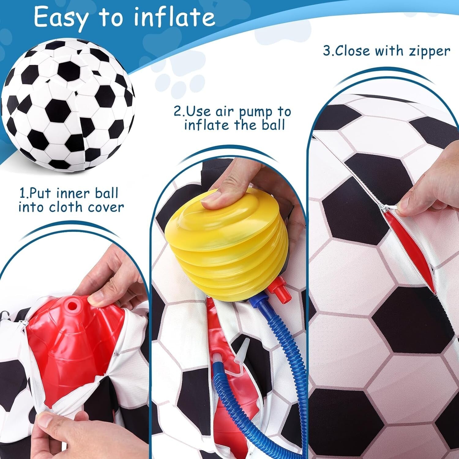 Durable 20" Dog Herding Ball with Cover & Pump - Engaging Play for All Pets