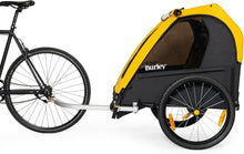 Load image into Gallery viewer, Yellow &amp; Black Kids Lightweight Bike Trailer with Safety Features &amp; Cargo Space