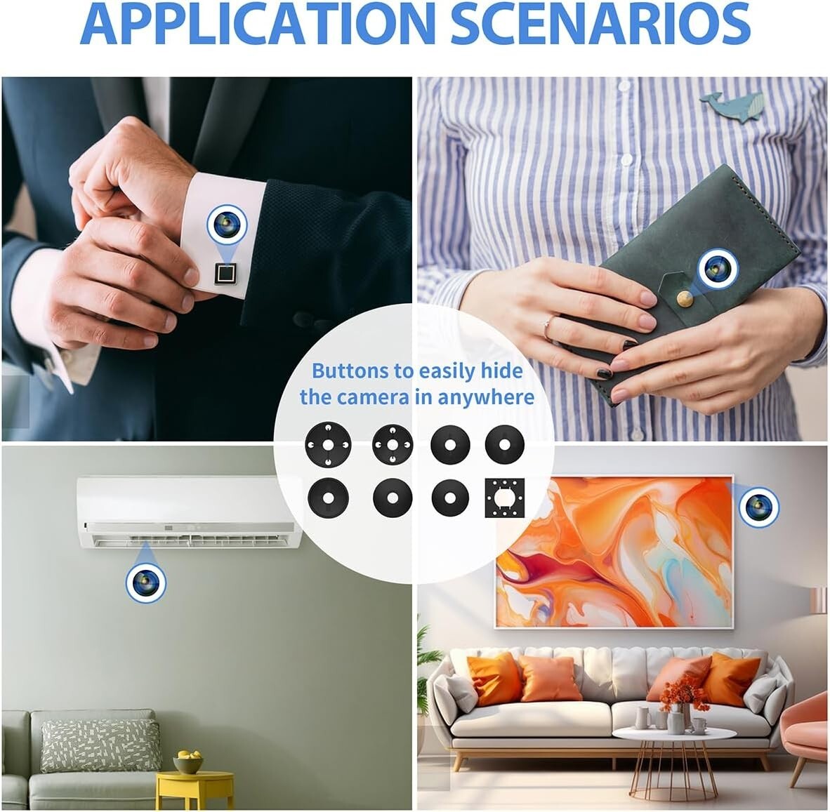 Discreet 4K High-Definition Mini Surveillance Camera with 64G SD Card Included