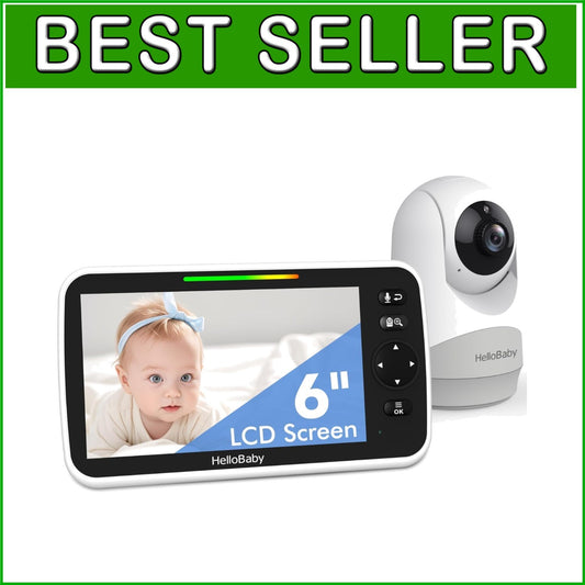 Video Baby Monitor with 6” IPS Screen & 4000mAh Battery - Ultimate Safety