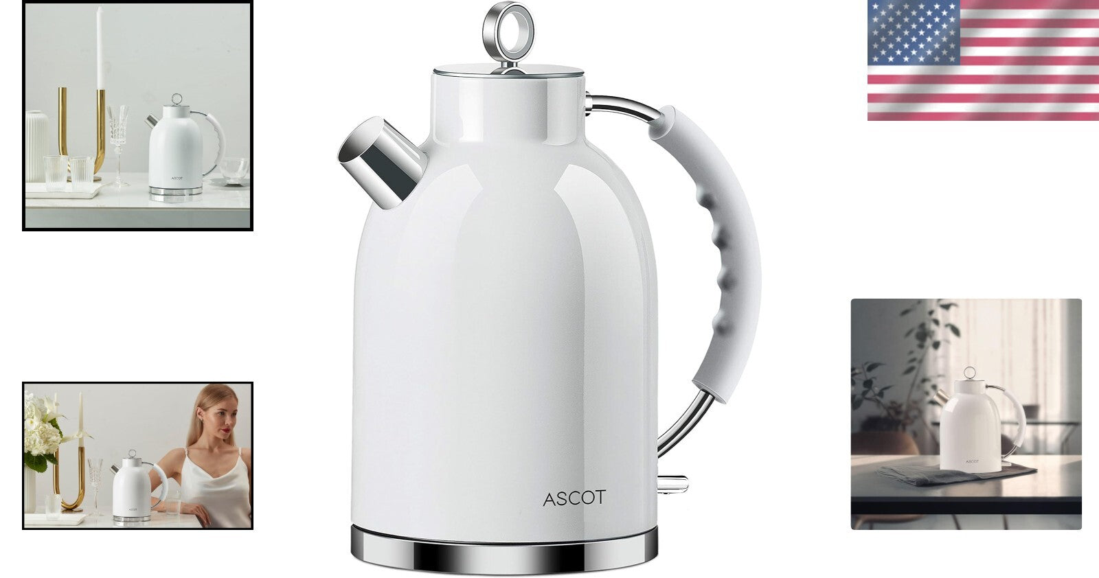 1.5L Electric Tea Kettle – Stylish Stainless Steel with Safety Features