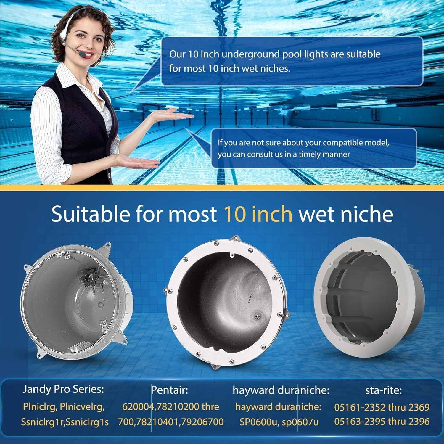 Energy-Saving 35W LED Pool Light with Remote Control - Perfect for Outdoor Pools