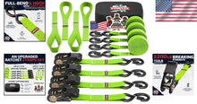 Load image into Gallery viewer, Weather-Resistant Ratchet Tie-Downs - 1" x 15', Perfect for Outdoor Adventures