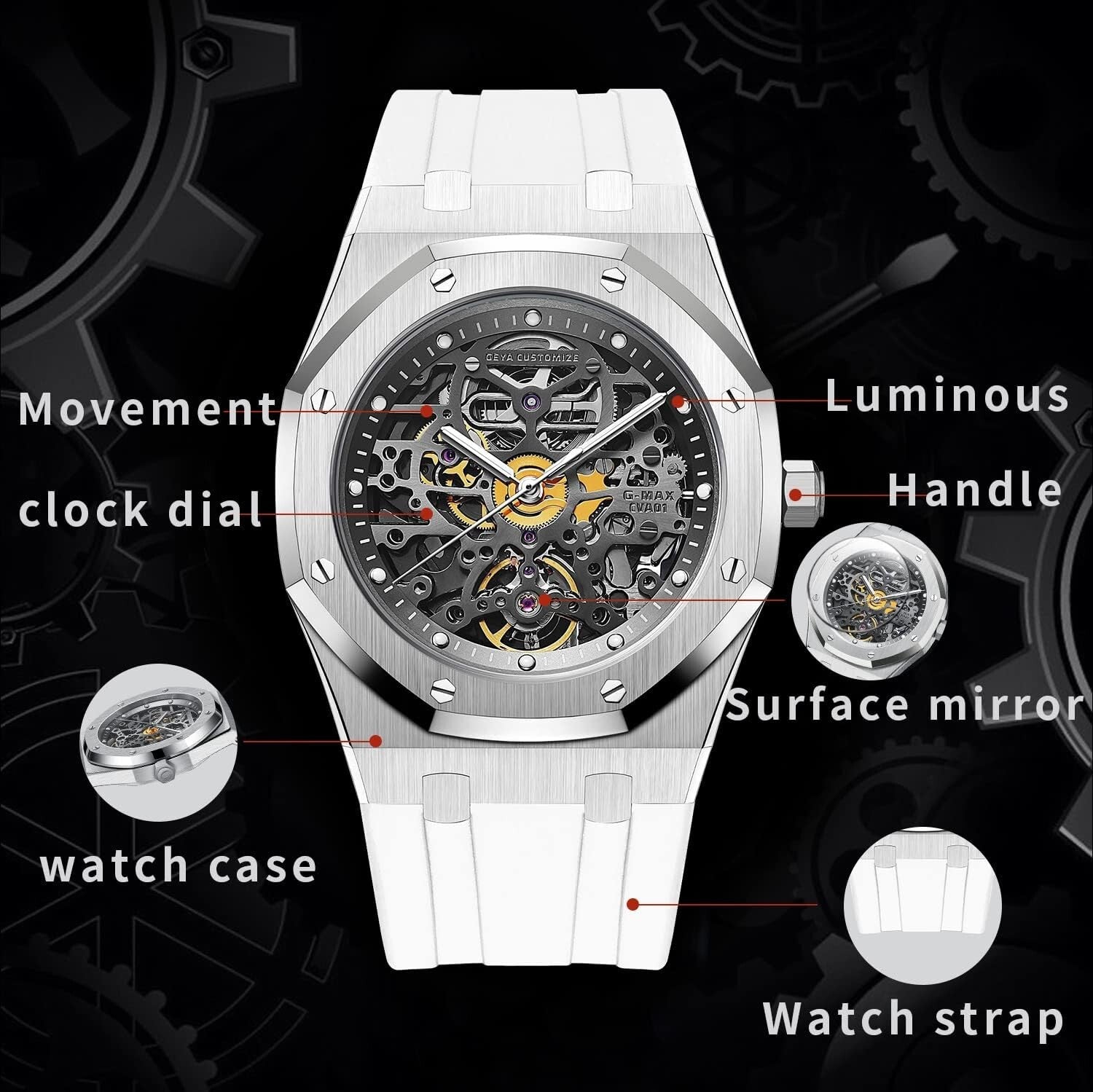 Innovative Skeleton Diver Watch with Premium Silicone & 50M Water Resistance