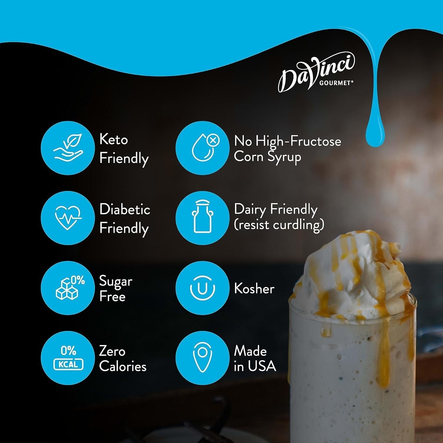 Delicious Sugar-Free Huckleberry Syrup for Coffee & Desserts - 25.4 Fl Oz x 4