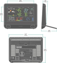 Load image into Gallery viewer, Wireless Temperature and Humidity Weather Monitor with Rain Gauge - Black Finish