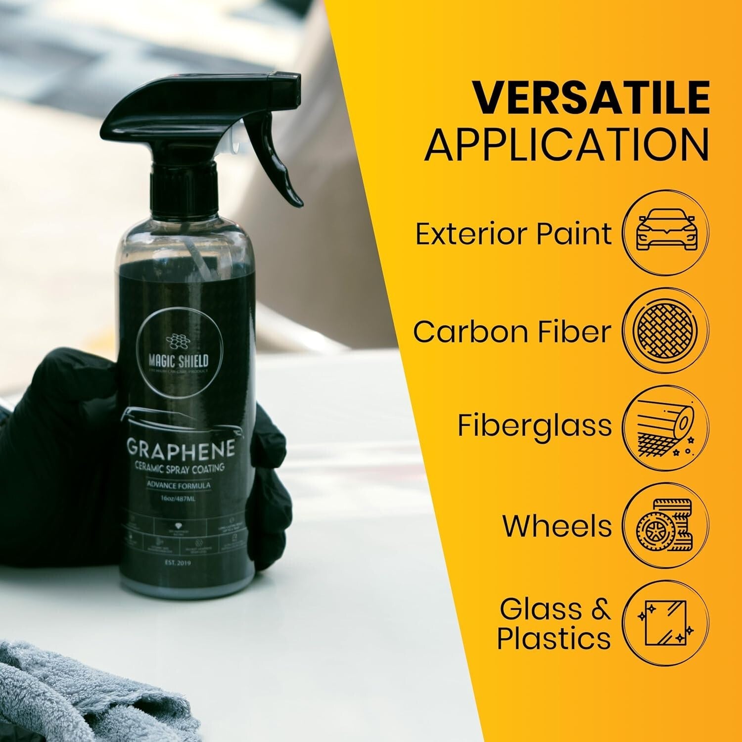 Graphene Ceramic Spray Coating for Long-Lasting Shine - 16oz Professional-Grade