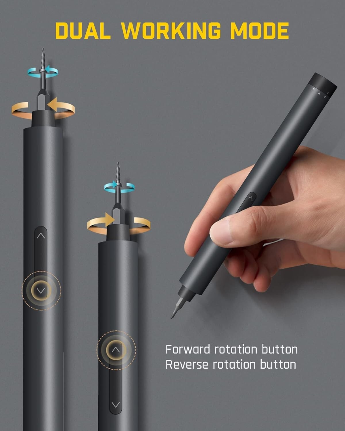 3.7V Mini Electric Screwdriver Set with 24 Magnetic Bits - Precision Repair Tool