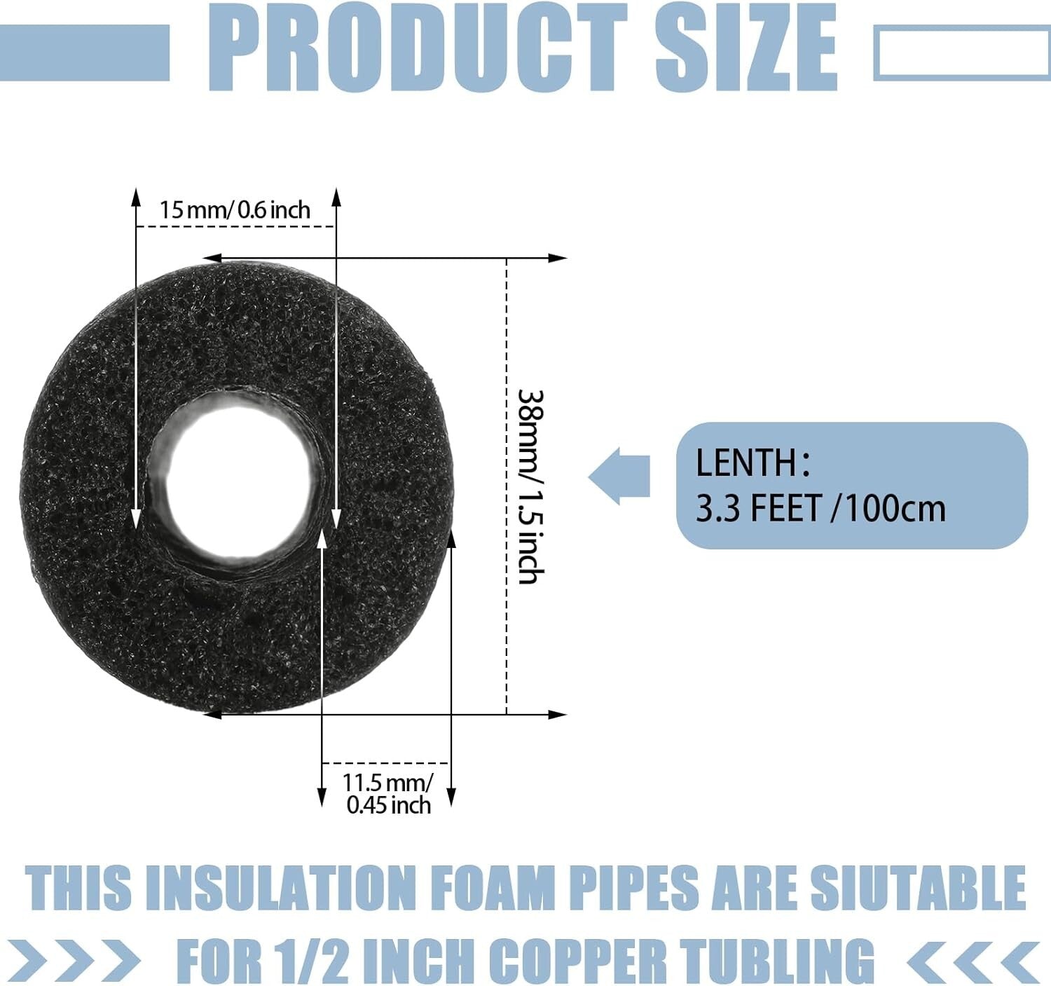 Durable Waterproof Foam Pipe Insulation for Outdoor Heat & Freeze Protection