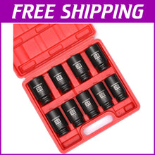 Load image into Gallery viewer, Professional 1/2-Inch Drive Deep Impact Socket Set - 9pcs, 29mm to 38mm Size