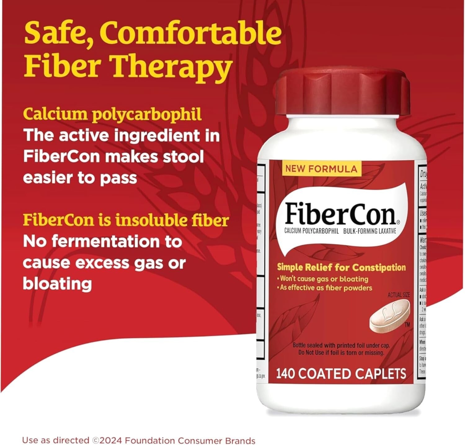 Fiber Therapy Powder for Gentle Digestive Support - 2 Pack of Unflavored Relief