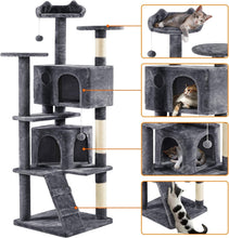 Load image into Gallery viewer, Premium 70in Cat Tower with Cat Condos, Scratch Posts &amp; Indoor Activity Center