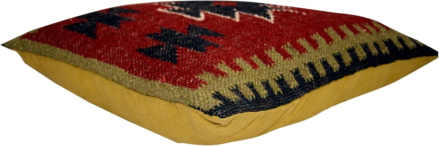 Durable 18x18 Hand Crafted Jute Kilim Cushion Covers - Set of 4 Vintage Style