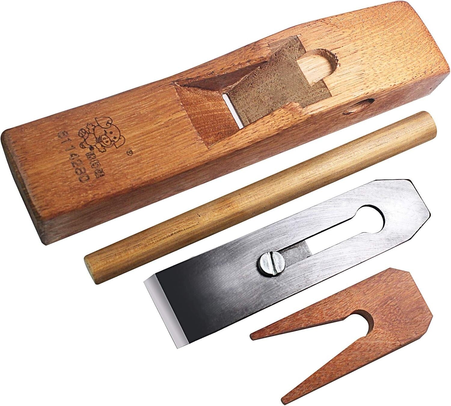 Professional Red Hand Planer - 11" Steel Cutter Ideal for DIY Wood Projects