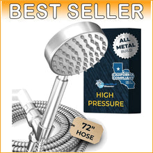 Load image into Gallery viewer, Stainless Steel Handheld Shower Head - Brushed Nickel with Adjustable 6ft Hose