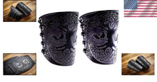 Load image into Gallery viewer, Viking Cosplay Leather Armguards with Yggdrasil Design - Authentic Renaissance