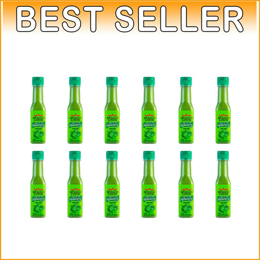 Extra Spicy Green Habanero Hot Sauce - 75,900 Scoville - 5 Oz Bottles (12 Count)