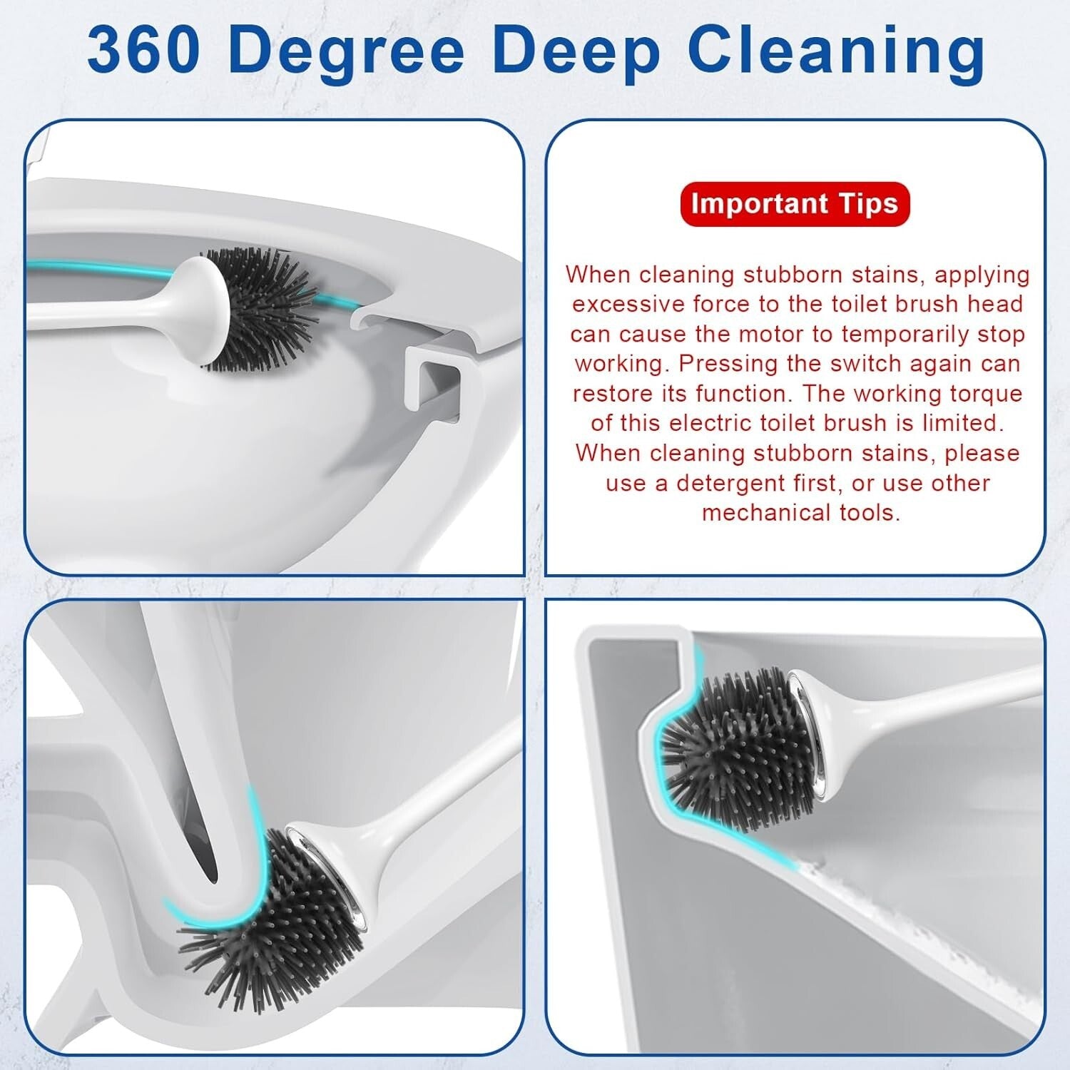 Effortless Toilet Cleaning: Electric Silicone Brush with Wall-Mount Holder