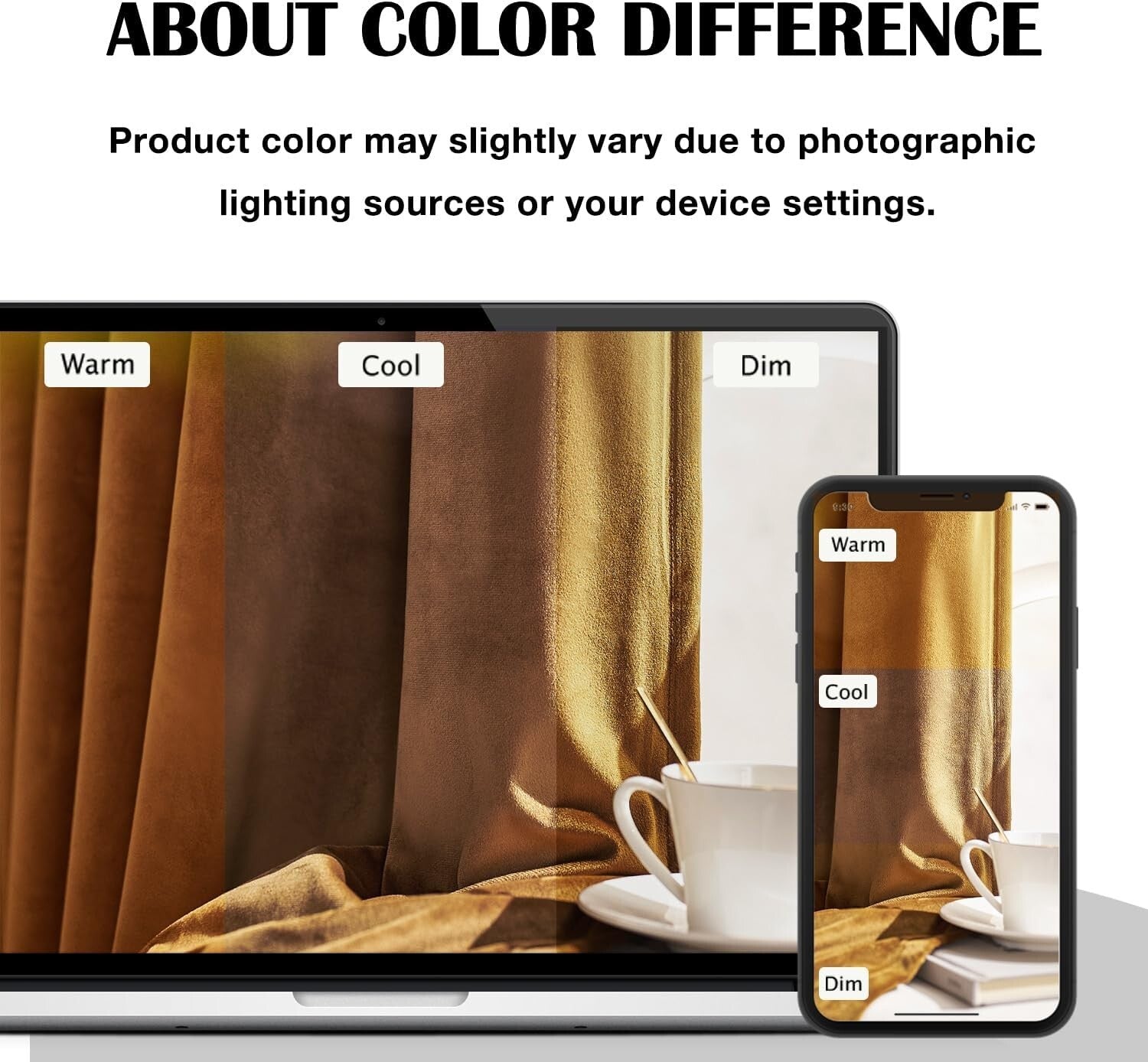 Luxury Gold Velvet Thermal Curtains, Soundproof Room Darkening Panels - 52x90 in