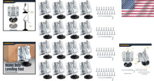 Load image into Gallery viewer, 16-Pack Heavy Duty Adjustable Leg Levelers with Non-Marring Pads for Stability