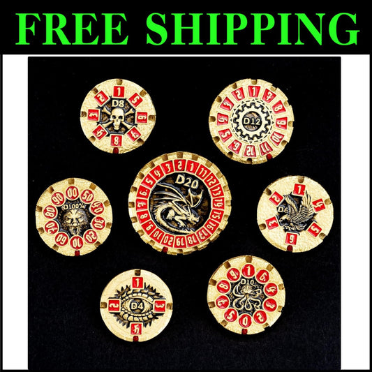 Auditory Delight: 7-Piece Dungeons and Dragons Metal Dice Set with Dragon Design