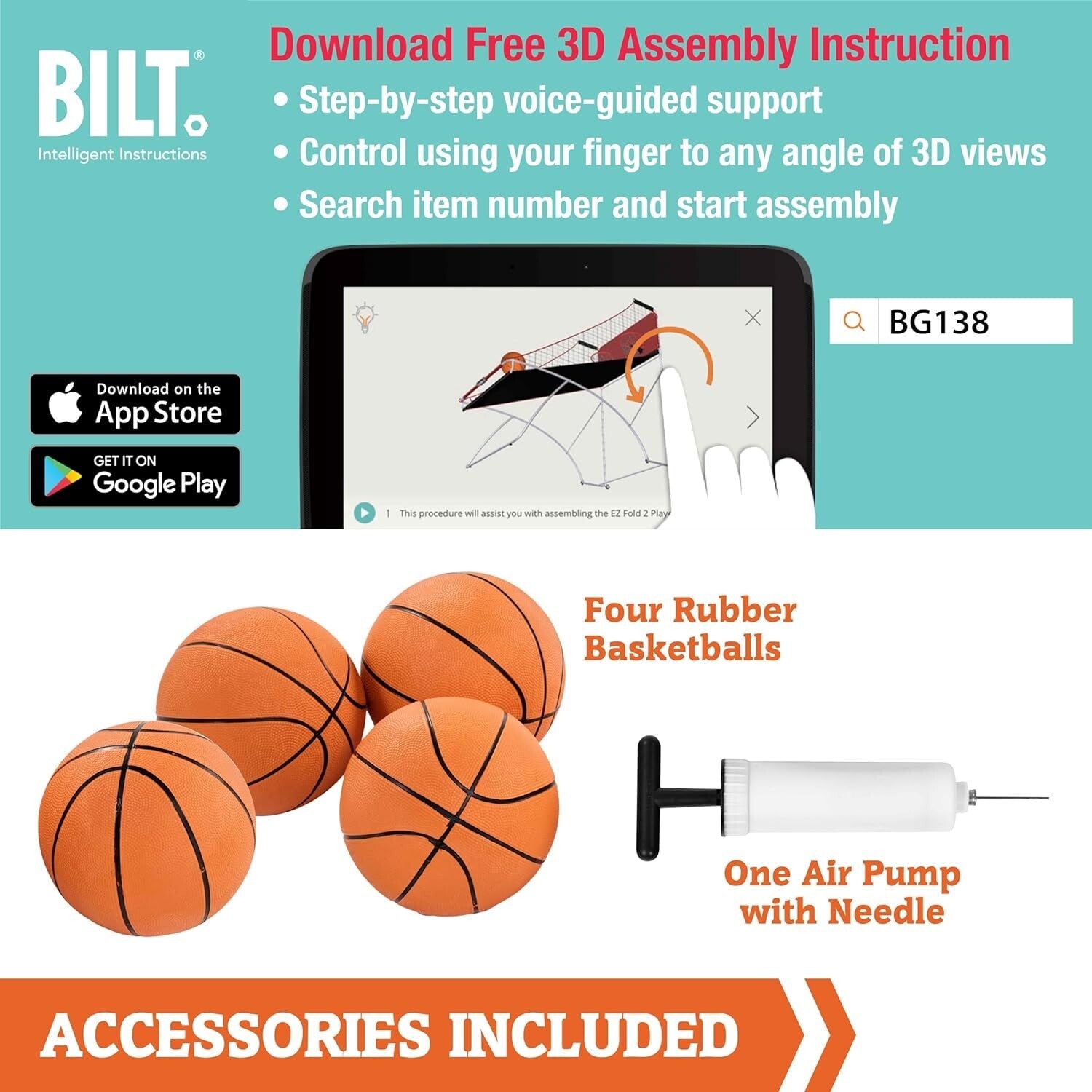 Classic Dual-Shot Indoor Basketball Game with 4 Basketballs - Fun for All Ages